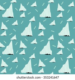 Seamless pattern with polygonal iceberg