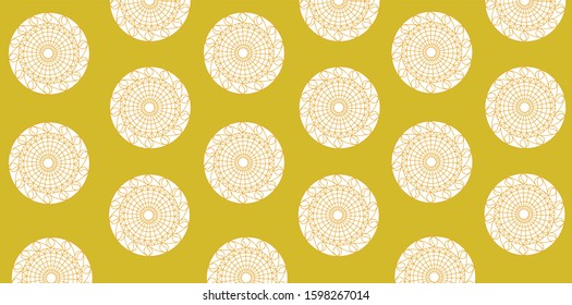 Seamless pattern polygonal shape ornament for packaging product