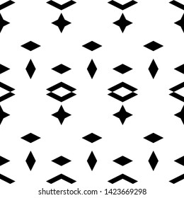 Seamless pattern. Polygons background. Rhombuses, stars, figures ornament. Geometrical backdrop. Simple shapes wallpaper. Digital paper, web designing, textile print. Vector.