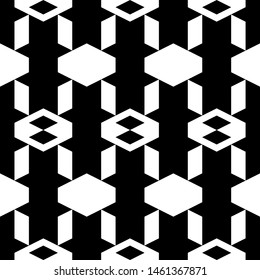 Seamless pattern. Polygons motif. Geometric wallpaper. Shapes background. Rhombuses, parallelograms, figures ornament. Geometrical backdrop. Digital paper, textile print, web design, abstract. Vector.