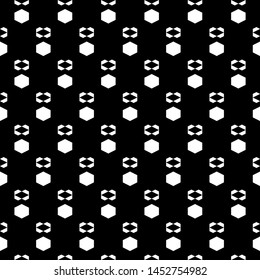 Seamless pattern. Polygons motif. Geometrical backdrop. Hexagons, trapeziums ornament. Geometric figures wallpaper. Abstract background. Ethnic image. Digital paper, textile print, web design. Vector