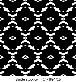 Seamless pattern. Polygons motif. Geometrical backdrop. Rhombuses, chevrons, figures ornament. Shapes background. Geometric wallpaper. Digital paper, textile print, web design, abstract. Vector.