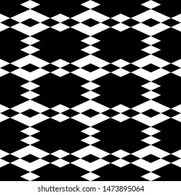Seamless pattern. Polygons motif. Rhombuses, chevrons ornament. Geometric wallpaper. Shapes background. Geometrical figures backdrop. Digital paper, textile print, web design, abstract. Vector