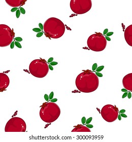 Seamless Pattern of  Pomegranate , Fruit Pattern,  Vector Illustration