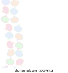 Seamless    pattern  of pomegranate  motif,hole,  spots, stamens, copy space,vertical. Hand drawn.