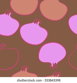 Seamless    pattern  of pomegranate,hole,  spots. Hand drawn.