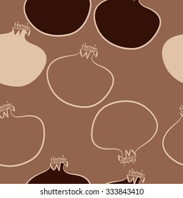 Seamless    pattern  of pomegranate,hole,  spots. Hand drawn.