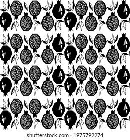 Seamless pattern with pomegranates. Rosh Hashanah