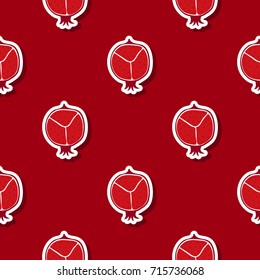 Seamless pattern with pomergranate for your design