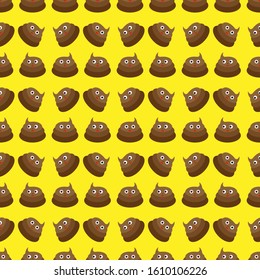 Seamless pattern with poop - cute poop