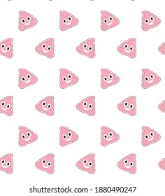 Nahtlose Muster der Op-Symbol Emoji in rosafarbener Farbe, Tapete-Design 