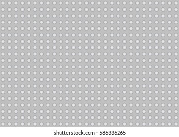 Seamless Pattern of Pop up Circular Design on Silver Color Surface