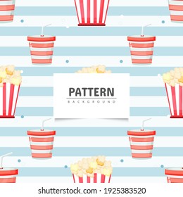 Seamless pattern popcorn vector design