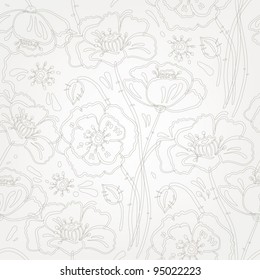 Seamless pattern with poppies