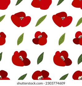 Seamless pattern with poppy flowers background.Eps 10 vector.