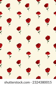 Seamless pattern with poppy flowers background.Eps 10 vector.