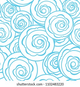 Seamless pattern with poppy, Peonies or roses flowers
