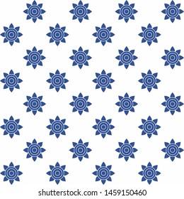 Seamless pattern with Portuguese tiles. Vector illustration. Portuguese vector tiles pattern. Talavera pattern. Azulejos portugal. Turkish ornament. Moroccan tile mosaic. Spanish porcelain.