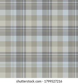 Seamless pattern in positive gray colors for plaid, fabric, textile, clothes, tablecloth and other things. Vector image. 