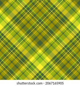 Seamless pattern in positive yellow and dark and bright green colors for plaid, fabric, textile, clothes, tablecloth and other things. Vector image. 2
