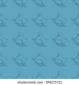  Seamless pattern postcard with horse rocking toy. Rocking hourse. Vector toy horse.