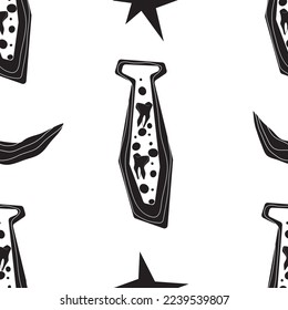 Seamless pattern of potion bottles. Vector icons of small flasks, magic elixir in glass flasks. Witch poison, love potion, Halloween. Different, magical mushrooms. A set for alchemy. Design for games.