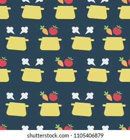 Seamless pattern with pots