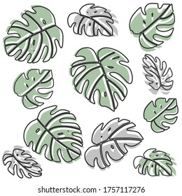 Seamless pattern with potted plant for apparel, home decor, backgrounds, wallpaper.
