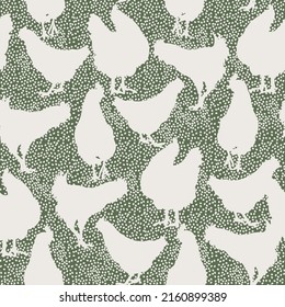 seamless pattern with poultry, vector design for paper, fabric and other surface