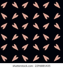 Seamless pattern of powder hearts on black background