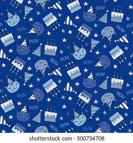 Seamless pattern with presents. Vector illustration