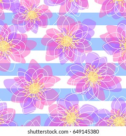 A seamless pattern of pretty flowers