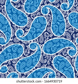 Seamless pattern of a pretty paisley design,