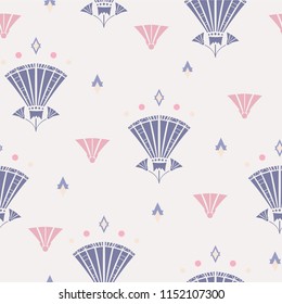 Seamless pattern of Princess Lily Art Deco inspired flowers. Perfect for fabric, scrapbooking and wallpaper projects.