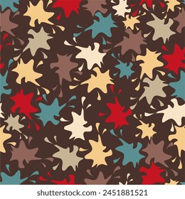 Seamless pattern print background wallpaper with paint spots and splashes vector decorative art for paper texlile 