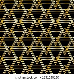 Seamless pattern for print design. Abstract geometric frame. Gold background. Abstract digital technology design.Decorative backdrop vector. Vector vintage pattern. Textile print pattern.