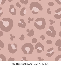 Seamless pattern and print with hearth and leopard on a colored background. Vector illustration for printing on fabric, packaging paper. Cute children's background.