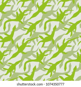 Seamless pattern, print for textiles, wrapping paper, web. Original design with reptiles.