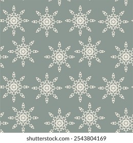 Seamless pattern print wallpaper with snowflakes winter season Christmas and New Year background 