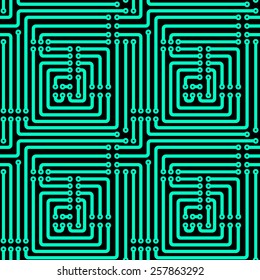 Seamless pattern of the printed circuit board