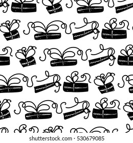 Seamless pattern for printing on gift packaging and textile materials. Vector