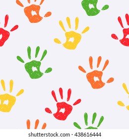 seamless pattern prints of the fingers. hand draw