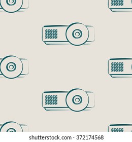 seamless pattern with projector 