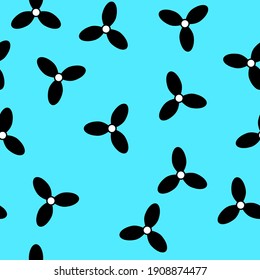 Seamless pattern with propeller. Vector illustration
