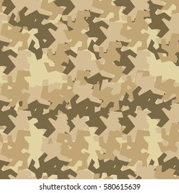 seamless pattern Protective camouflage brown coloration fatherland  vector illustration