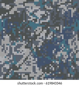 seamless pattern Protective camouflage  coloration pixel fatherland  .vector illustration