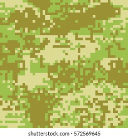 seamless pattern Protective camouflage  green coloration pixel fatherland  .vector illustration