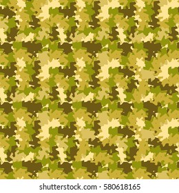 seamless pattern Protective camouflage green brown  coloration fatherland  vector illustration