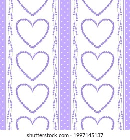 Ilustración vectorial de flores de lavanda sin patrón