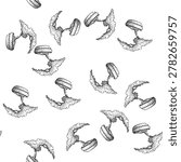 seamless pattern pruning bonzai tree hand drawn. soil watering, fertilizer wiring, trimming styling pruning bonzai tree black sketch illustration